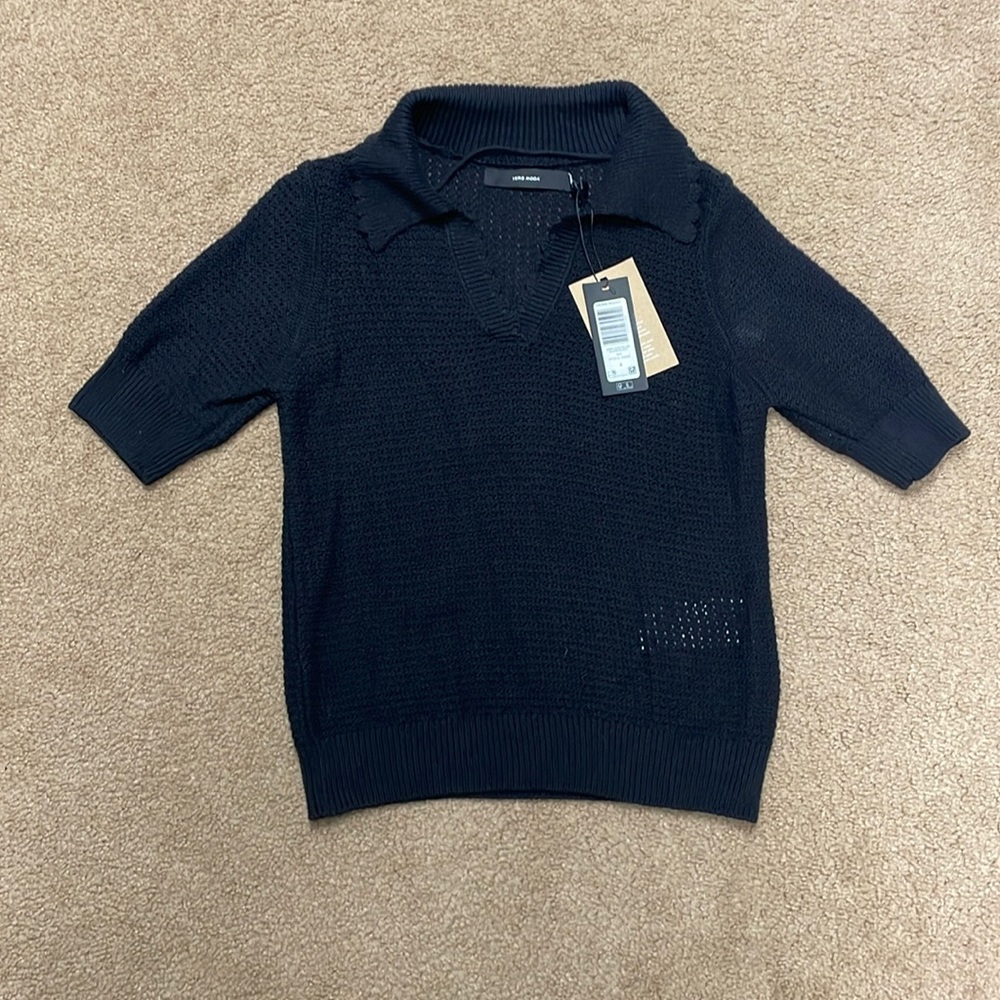 Vero Moda women black polo. Small. NWT!
